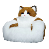 Canapé gonflable de loisirs en forme de chat, canapé paresseux, ensemble de canapé gonflable pliable, fauteuil gonflable