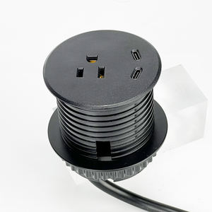 Prise de courant encastrée pour meubles, prise murale encastrée 60 mm, alimentation AC PD20W USB, prise universelle pour canapé, <span class=keywords><strong>mini</strong></span> prise ronde - Product Image 1