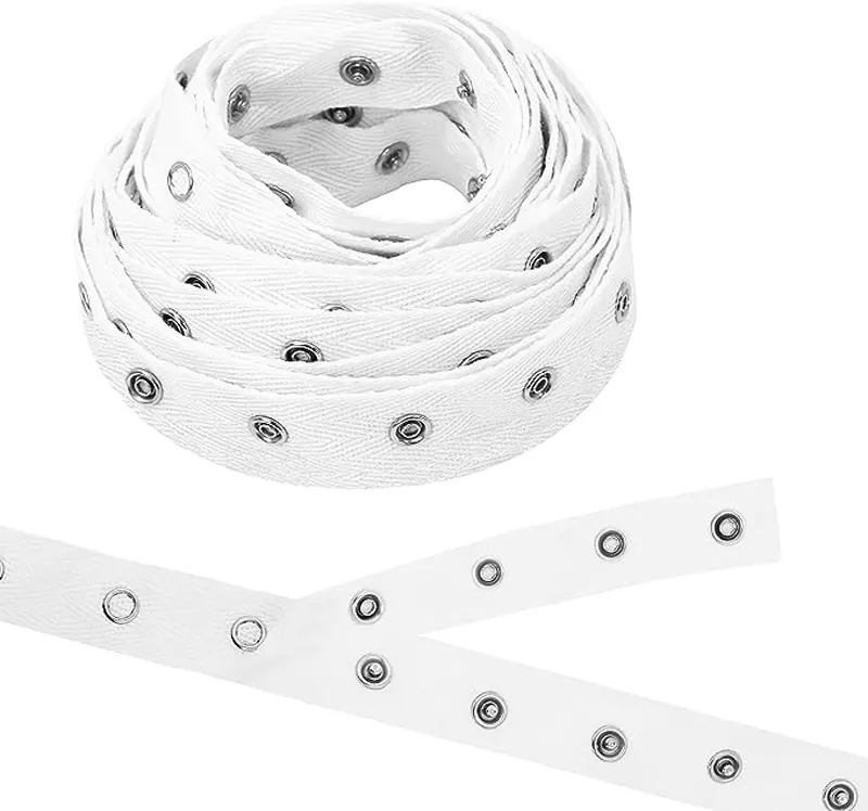 Metalen Snap Tape Naaien Door Tuin Wit Katoenen Rand Baby Snaps Voor Het Naaien Van Sluiting Strips Tape Voor Babykleding