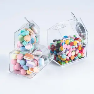 批发干粮储物容器透明塑料屋造型亚克力糖果盒零食迷你翻盖礼品盒