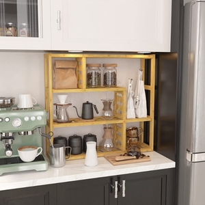 Bamboo <b>Storage</b> Racks Spices for <b>Kitchen</b> Cabinet Countertop <b>Storage</b> Rack - Product Image 4