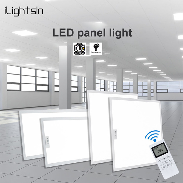Flat 50W White Color 600x600/300x1200 Recessed Smart Remote Control Led Panel Light for Commercial Spaces