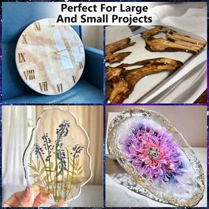 Kit de Resina Epóxica Cristalina - Resina para Fundición sin Burbujas y sin Amarillamiento para Manualidades, Creación de Joyas, Madera y Moldes de Resina - Product Image 5