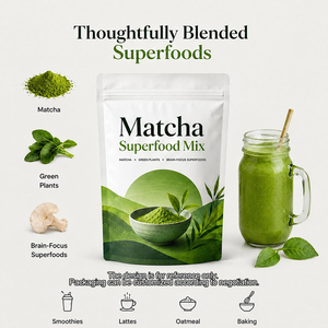 Mix di Superfood al Matcha |   Matcha + Verdure + Superfood per il Benessere Cerebrale |   Miscela Focus per Studio e Ufficio |   Adatto ai frullati - Product Image 2
