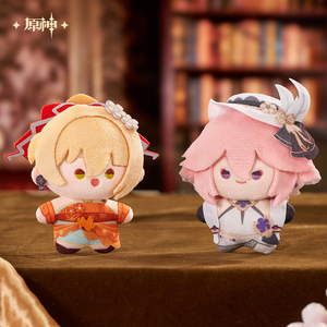 Auténtico Genshin Impact Glittering Banquet Series Q-version Plush Pendant Blind Box 10Pcs/Set Anime Bag Charm Collectible Gift - Product Image 3