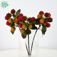 Petite branche artificielle de framboise de 29 cm avec feuillage, écologique, décorative pour la maison, le salon, l'arrangement de vase