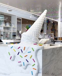 Pop art – statue <span class=keywords><strong>de</strong></span> crème glacée en fibre <span class=keywords><strong>de</strong></span> verre, sculpture <span class=keywords><strong>de</strong></span> rue, Figurine jouet, Figurine d'<span class=keywords><strong>action</strong></span> - Product Image 4