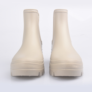 Bottes de <span class=keywords><strong>pluie</strong></span> pour femmes en PVC à semelle épaisse, couleur <span class=keywords><strong>beige</strong></span> clair - Product Image 2