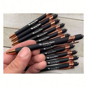 Bolígrafos Personalizados de Oro Rosa, Bolígrafos Metálicos con Grabado Láser, Logotipo de Marca Impreso, Regalos Empresariales, Marketing Inmobiliario - Product Image 1