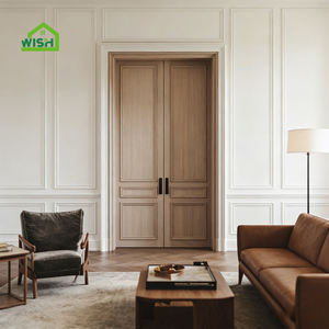 <span class=keywords><strong>Porte</strong></span> d'entrée double en bois pour villa, design moderne luxueux, arquée, avec surface finie et construction à âme pleine - Product Image 2