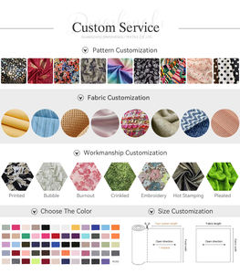 Couleurs personnalisées 100% polyester tissu extensible satin plissé crêpe tissu pour vêtements - Product Image 6