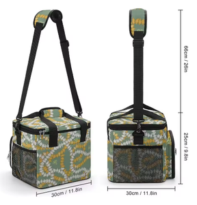 Sac isotherme de pique-nique portable, grande capacité, écologique, imperméable, personnalisé avec motif Puakenikeni Hawaïen - Product Image 6