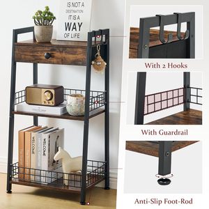 Escalera de baño de ahorro de espacio de 3 niveles personalizada estante organizador de almacenamiento de suelo de baño con cajón - Product Image 5