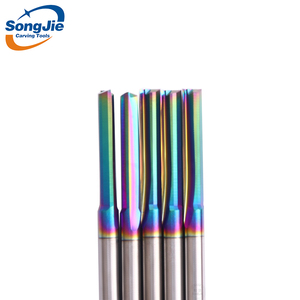 Songjie hai sáo thẳng cuối nhà máy rãnh để cắt hợp kim đồng thép phay cắt đôi sáo thẳng Bộ định tuyến bit - Product Image 6