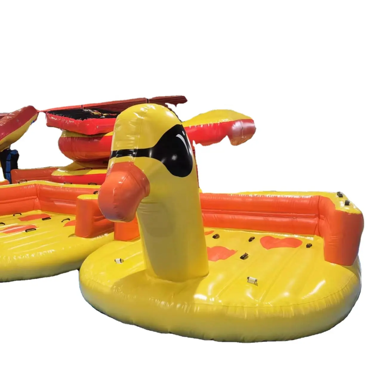 most durable new version inflatable towing yellow duck tube,inflatable water floating sofa with custom design