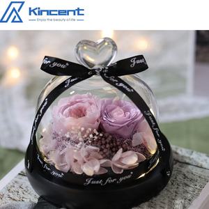 Dos Rosas Eternas en Cúpula de Cristal, Flor Preservada, Rosas Eternas, Caja de Regalo <span class=keywords><strong>para</strong></span> <span class=keywords><strong>el</strong></span> Día de San Valentín y Navidad con Luz - Product Image 3