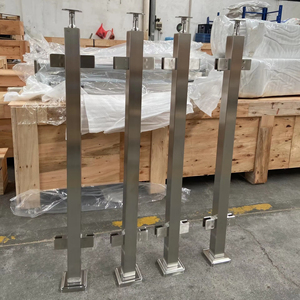 Modern Design Stalen En Aluminium Veiligheidsframeloze Glazen Reling <span class=keywords><strong>U</strong></span> Kanaalklem Hardware Balustrades En Leuningen - Product Image 2