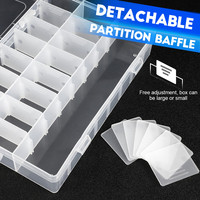 Boîte à outils de fixation de matériel de stockage en plastique transparent écologique 10-24 grilles organisateur de cadre en PP