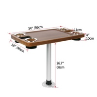 Table de bateau détachable personnalisée Table de bar et de thé pour camping-car Table basse de bureau pour activités de yacht-Accessoires de bateau à l'état neuf