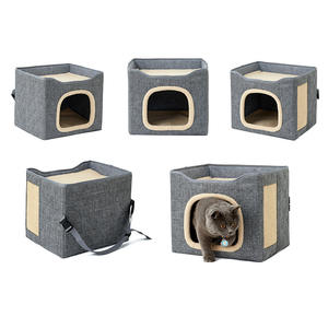 Exquisita comodidad calidez cuatro estaciones almacenamiento doble capa plegable mascota nido jaula coche doble uso perro gato casa - Product Image 5