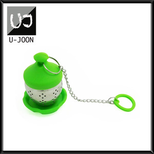 ที่กรองชาซิลิโคนรูปทรงสตรอว์เบอร์รี่ยอดนิยม พร้อมที่จับ - Product Image 2