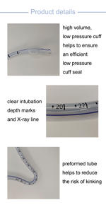 أنبوب القصبة الهوائية البيطري الجاهز للاستخدام بدون كفة، معتمد من CE، مقاس 2 مم - 10 مم، معقم من الفئة الثانية - Product Image 2