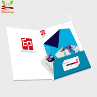 China Leverancier Hoge Kwaliteit A4 Size Custom Papier Karton Brochure En Visitekaartje Slot Papier Presentatin Mappen Met Pocket