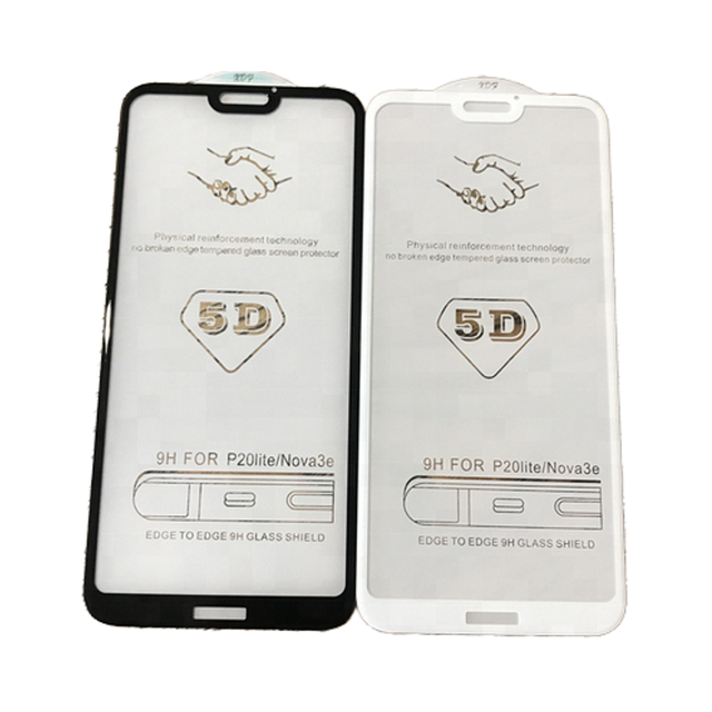 Classical Design Shatter-proof Full Glue 5D Tempered Glass Screen Protector Mobile Wholesale for HUAWEI iphone Samsung