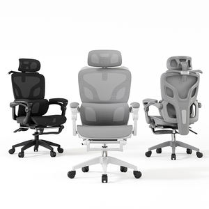 Chaise d'Ordinateur Inclinable Noire de Haute Qualité, Surdimensionnée, Pivotante en Maille, avec Support Lombaire Ergonomique, pour Conférence, Gaming et Bureau - Product Image 6