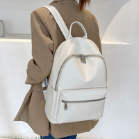 Sac à dos étudiant léger à la mode Fermeture à glissière Doublure en polyester Imperméable PU Logo personnalisé pour les voyages scolaires