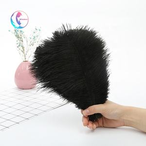 ダチョウの羽帽子工芸品パーティーと家庭装飾用カラフル20-25 cm - Product Image 5