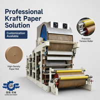 Machine à papier kraft à base de pulpe de bagasse de canne à sucre 1092 mm 3-5 TPD, équipement de fabrication de papier écologique pour petite usine