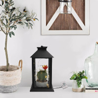 Décorations intérieures et extérieures, lanternes LED en plastique suspendues fonctionnant sur piles