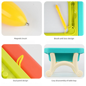 Set da Disegno 2 in 1 Personalizzato <span class=keywords><strong>per</strong></span> Bambini, Lavagna <span class=keywords><strong>per</strong></span> <span class=keywords><strong>Blocchi</strong></span> e Disegno, Giocattolo Educativo <span class=keywords><strong>per</strong></span> Bambini, Tavolo da Disegno e Lavagna <span class=keywords><strong>per</strong></span> Graffiti - Product Image 4