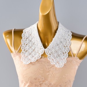Pronto per la Spedizione: Colletto Staccabile Stile Pastorale con Perline e Strass Finti per Donna, in Pietra Naturale - Product Image 3