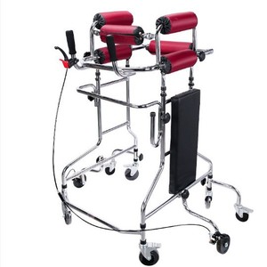 Andador ajustable Jiaxin con asiento y marco de apoyo para recuperación de accidentes cerebrovasculares, soporte para extremidades inferiores, 85 cm de longitud, rojo, negro, azul - Product Image 1