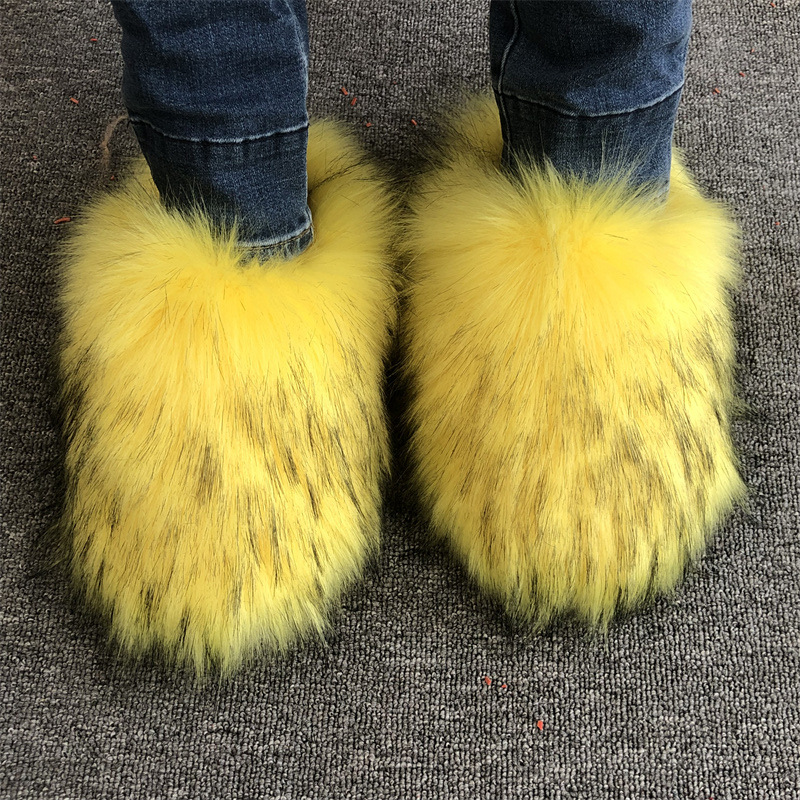 Imitazione pelo di procione giallo