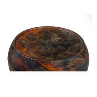 Mesa de centro redonda de metal azul tostado para sala de estar Mesas de centro únicas para muebles de sala de estar con acento