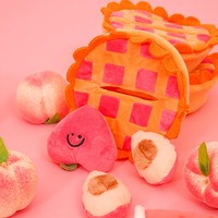 Nouveau jouet pour animaux de compagnie Peach Pie avec BiBi Sound polaire en peluche écologique en stock avec sac d'emballage pour la cachette de nourriture pour chiens