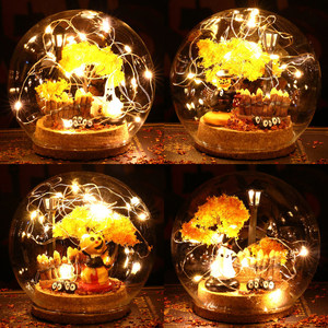 Kit de Materiales DIY para Lámpara de Hadas de Halloween, Bola de los Deseos, Luz Ambiental, Linterna de Calabaza, Accesorios para Fiestas - Product Image 1