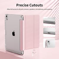 Étui de protection intelligent antichoc en cuir PU avec support pliable et coque arrière transparente pour iPad A16 11 pouces 2025 10e génération 10.9 2022