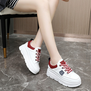 Mocassins Femme 2026 Printemps/Automne – Chaussures Décontractées Sportives à Semelle Épaisse pour Augmenter la Taille, Tige en PU Tendance, Idéales pour l'Été - Product Image 1