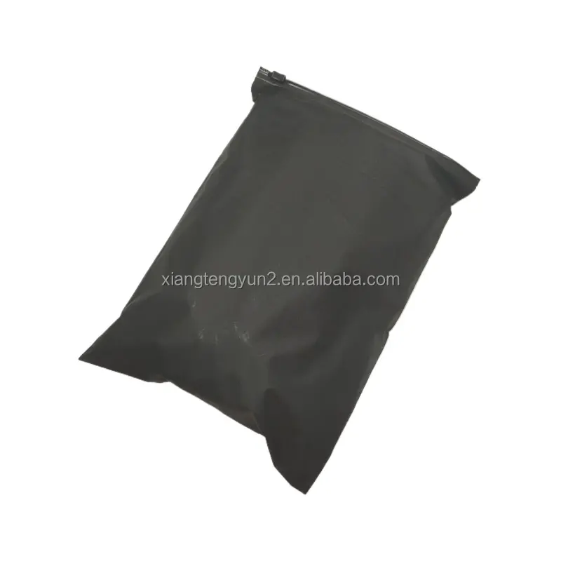 Frosted zipper bag biodegradable plastic packaging top zipper bag frosted poly bag with zipper