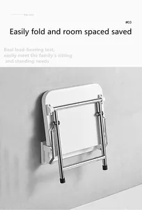 Latest Design Wall Mounted Folding Shower Seat Bath Chair