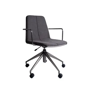 Silla de oficina de metal de tela ergonómica ajustable en altura de rendimiento moderno, muebles de oficina de lujo para el hogar para exportación