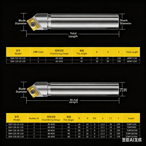 Porte-outil de chanfreinage indexable (45/30/60) pour machines CNC série SSK/SSP/<span class=keywords><strong>TCM</strong></span>/SSY/SSO/SSH gamme complète OEM haute vitesse - Product Image 5
