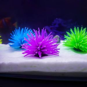 Groothandel Siliconen Zee-egels Vis <span class=keywords><strong>Aquarium</strong></span> Aquascape Kleurrijke Zachte <span class=keywords><strong>Aquarium</strong></span> Ornamenten Huisdier/<span class=keywords><strong>Aquarium</strong></span> Decoratie - Product Image 2