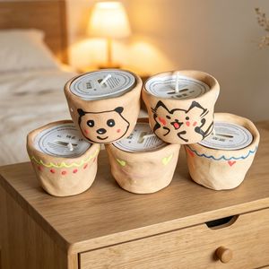 Vela Aromática de Cerámica Hecha a Mano con Diseño de Animalito, Cera de Soya, en Frasco, para Dormitorio, Regalo de Boda - Product Image 1