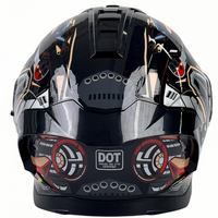 Casque de moto modulaire YM à double visière relevable, casque de sécurité tout-terrain certifié DOT en ABS avec Bluetooth