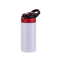Gobelet droit de 12 oz en acier inoxydable pour sublimation, avec couvercle à clapet, 350 ml, pour enfants, en stock aux États-Unis